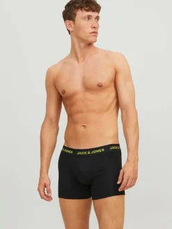 JACK & JONES Jacsugar skull trunks (3-pack), heren boxers normale lengte, zwart en geel