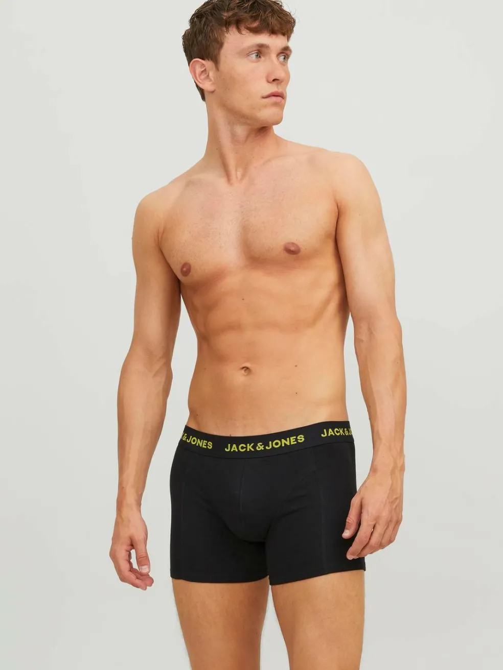JACK & JONES Jacsugar skull trunks (3-pack), heren boxers normale lengte, zwart en geel