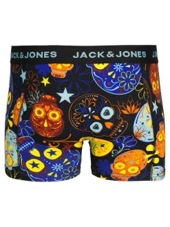 JACK & JONES Jacsugar skull trunks (3-pack), heren boxers normale lengte, zwart en geel