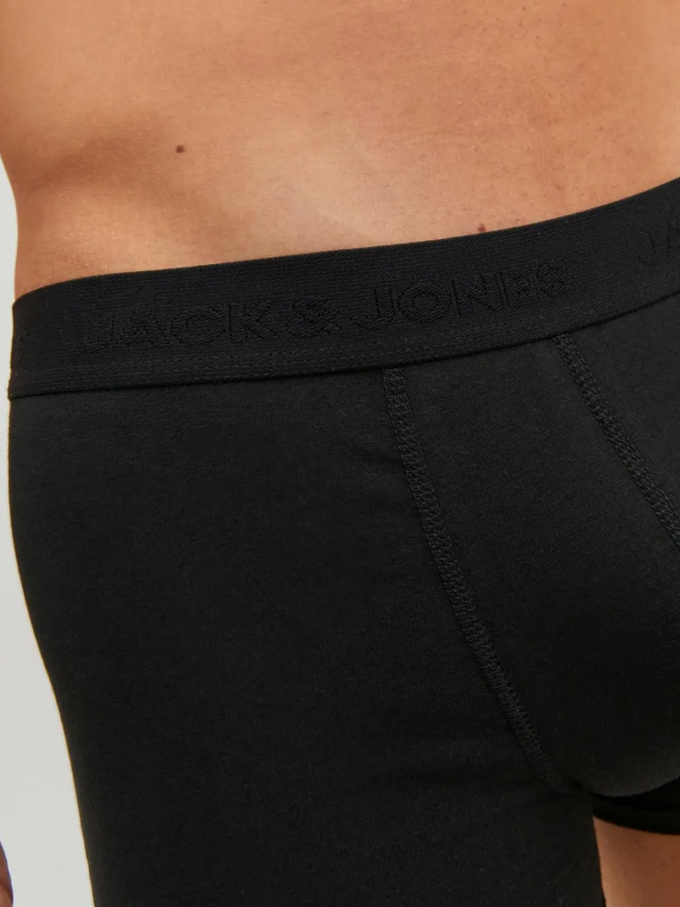 JACK & JONES Jacwaistband trunks (3-pack), heren boxers normale lengte, zwart