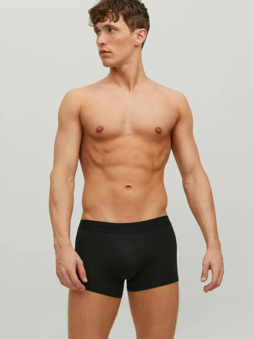 JACK & JONES Jacwaistband trunks (3-pack), heren boxers normale lengte, zwart