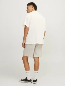JACK & JONES Jaiden Summer Jogger Short loose fit, heren korte broek, beige melange