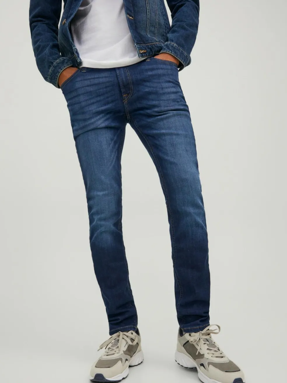 JACK & JONES Liam Original loose fit, heren jeans, denimblauw