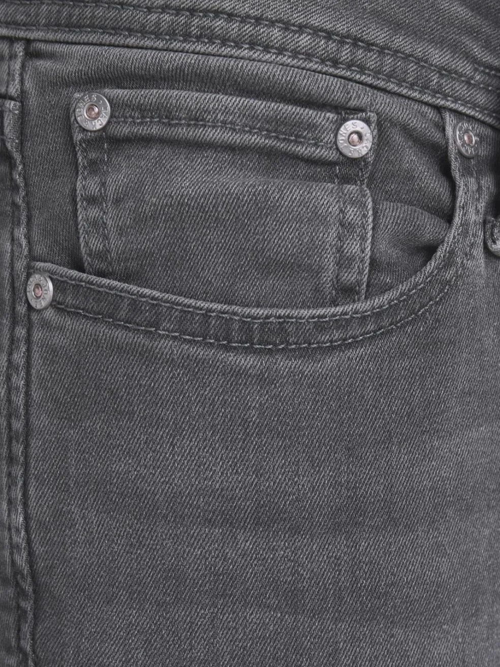 JACK & JONES Liam Original loose fit, heren jeans, grijs denim