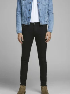 JACK & JONES Liam Original loose fit, heren jeans, zwart denim