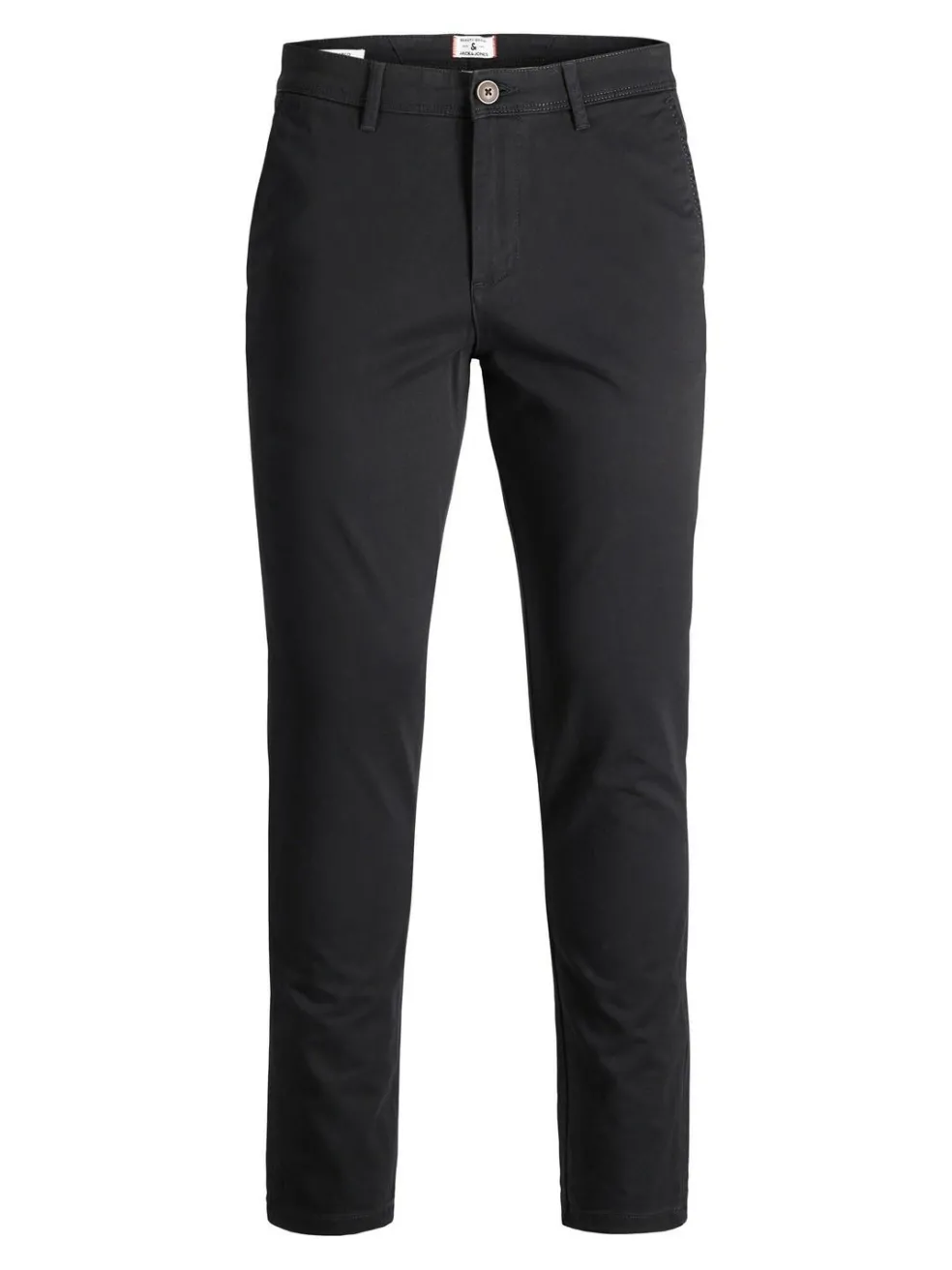 JACK & JONES Marco Bowie Black loose fit, heren chino, zwart