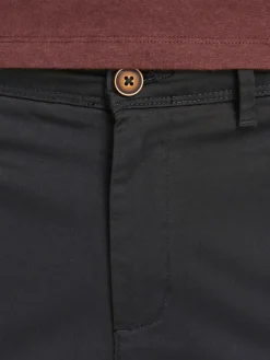 JACK & JONES Marco Bowie Black loose fit, heren chino, zwart