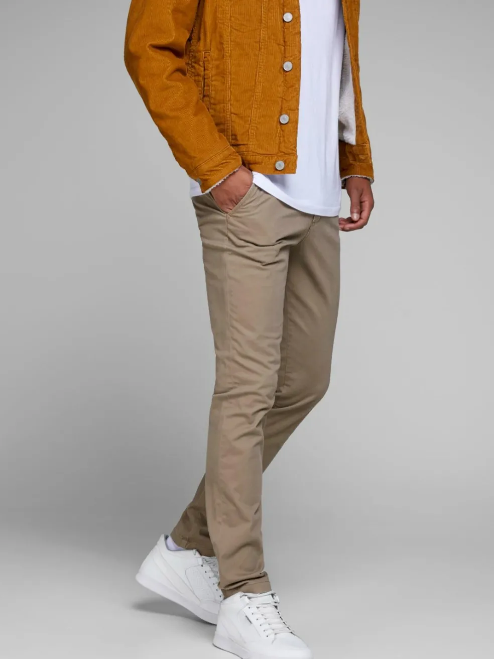 JACK & JONES Marco Bowie loose fit, heren chino, beige