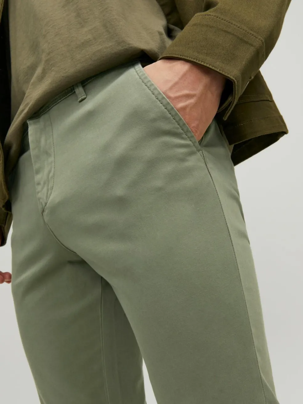JACK & JONES Marco Bowie slim fit, heren chino, olijfgroen