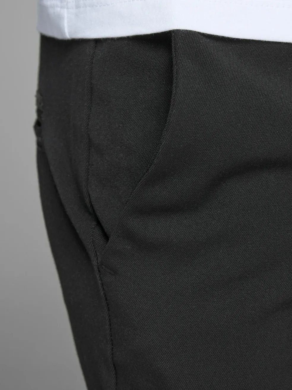 JACK & JONES Marco Connor Black loose fit, heren chino, zwart