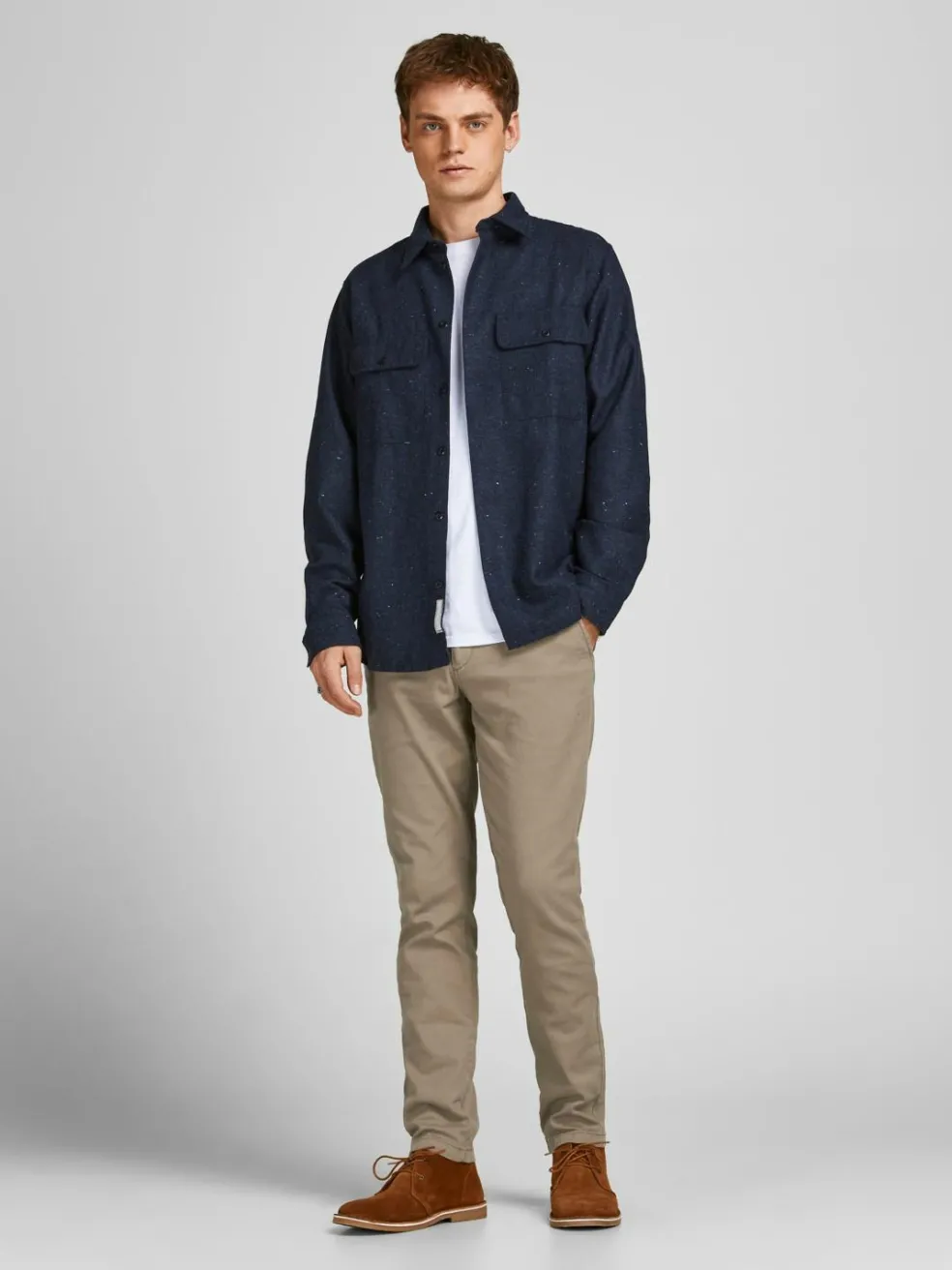 JACK & JONES Marco Dave loose fit, heren chino, beige