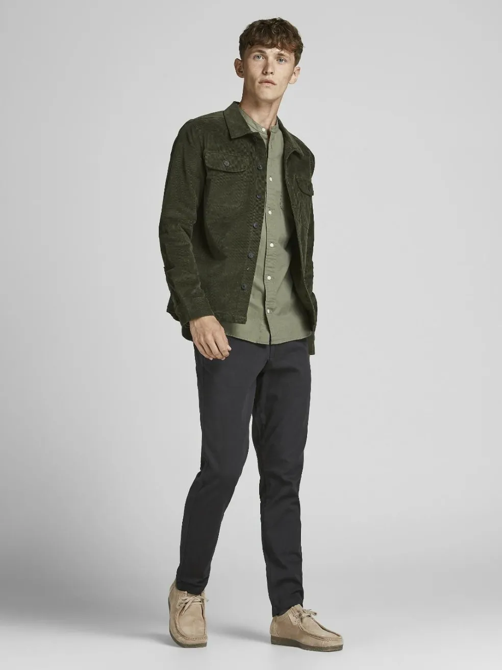 JACK & JONES Marco Dave loose fit, heren chino, zwart
