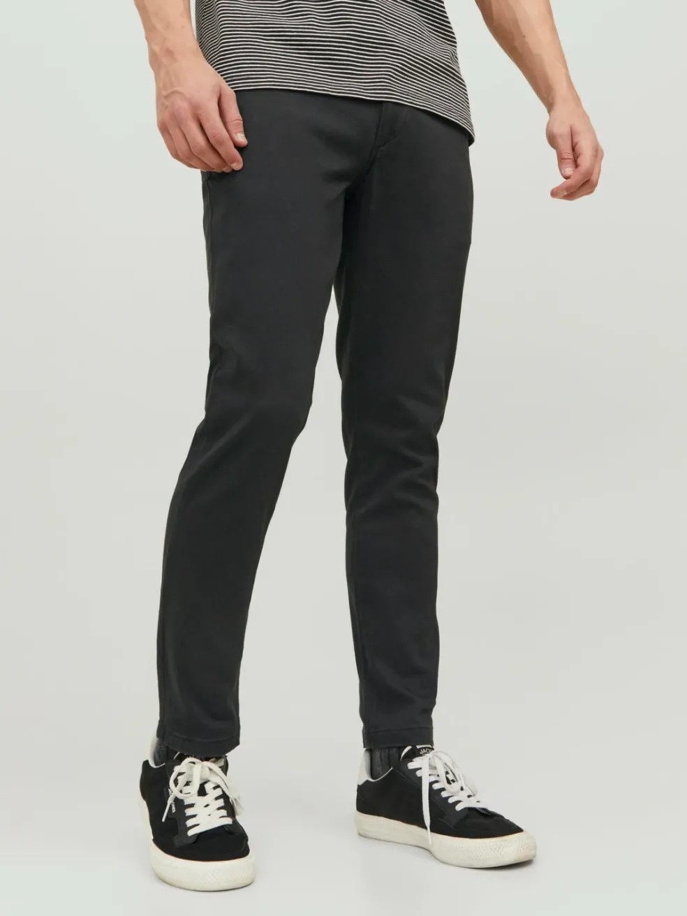 JACK & JONES Marco Dave Pk loose fit, heren chino, zwart olijfgroen