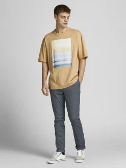 JACK & JONES Marco Fury Faded Denim loose fit, heren chino, licht denim