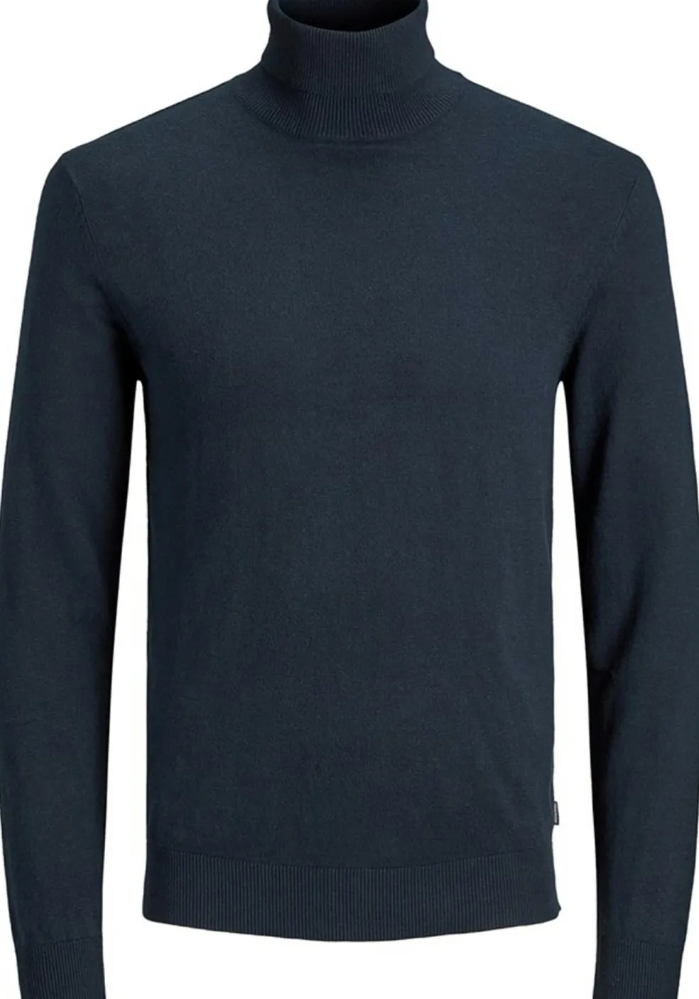 JACK & JONES slim fit coltrui katoen, donkerblauw