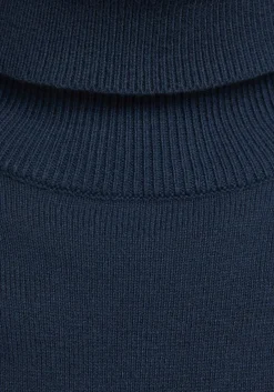 JACK & JONES slim fit coltrui katoen, donkerblauw