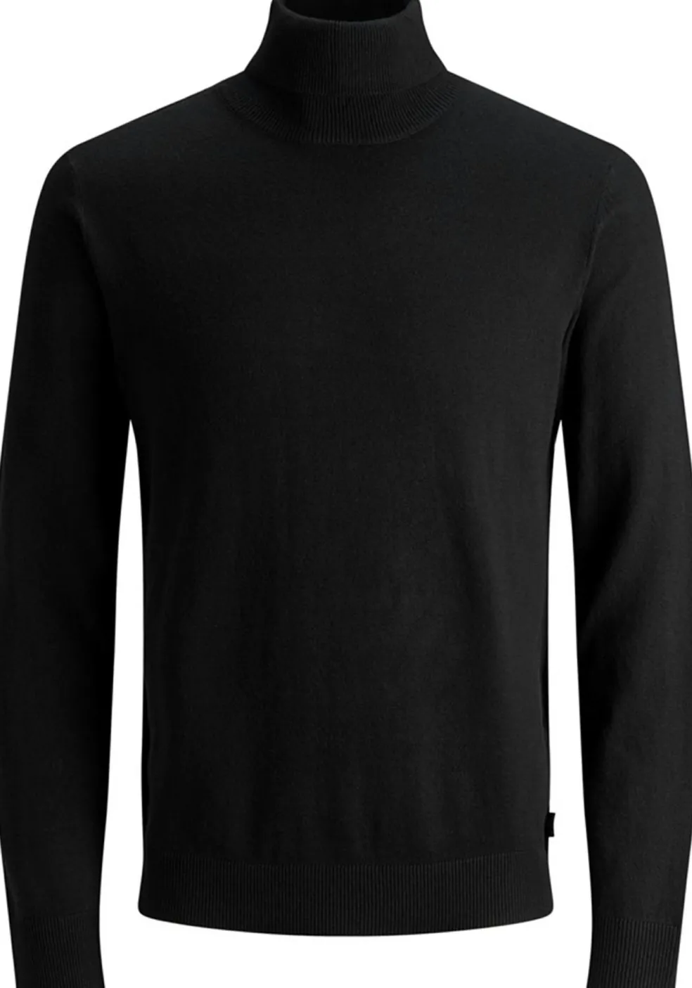 JACK & JONES slim fit coltrui katoen, zwart