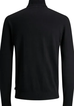 JACK & JONES slim fit coltrui katoen, zwart