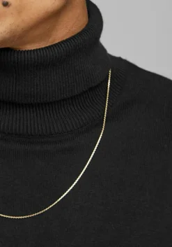 JACK & JONES slim fit coltrui katoen, zwart