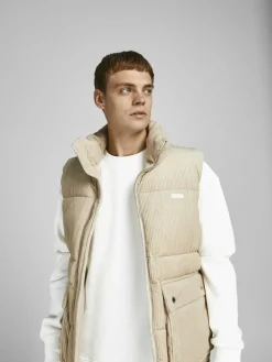 JACK & JONES Star basic sweat crew neck regular fit, heren sweatshirt katoenmengsel met O-hals, offwit