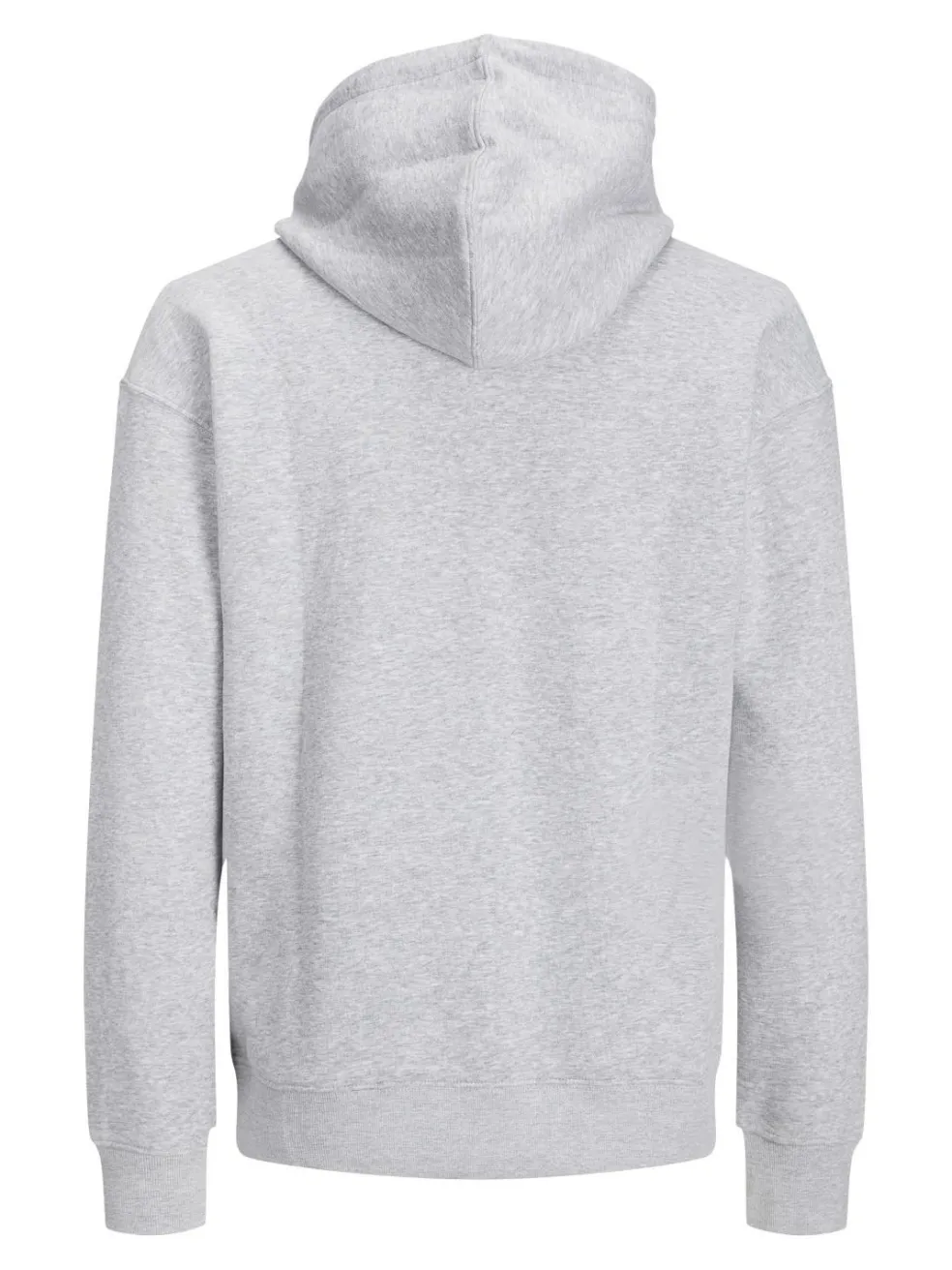 JACK & JONES Star basic sweat hood regular fit, heren hoodie katoenmengsel met capuchon, lichtgrijs melange