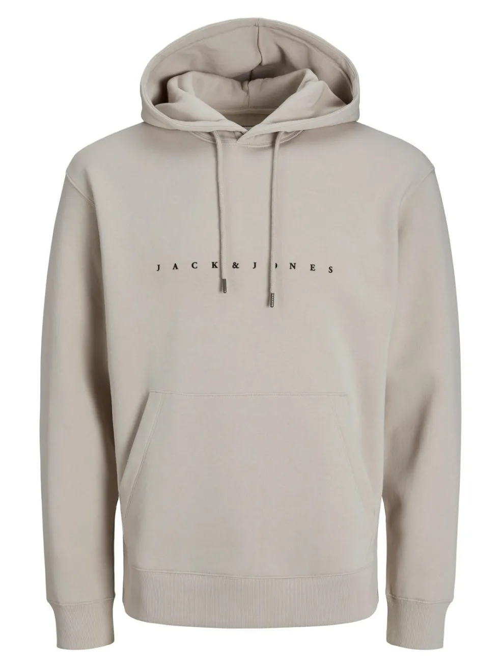 JACK & JONES Star jj sweat hood regular fit, heren hoodie katoenmengsel met capuchon, beige