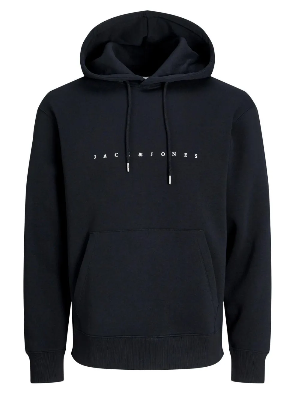 JACK & JONES Star jj sweat hood regular fit, heren hoodie katoenmengsel met capuchon, zwart