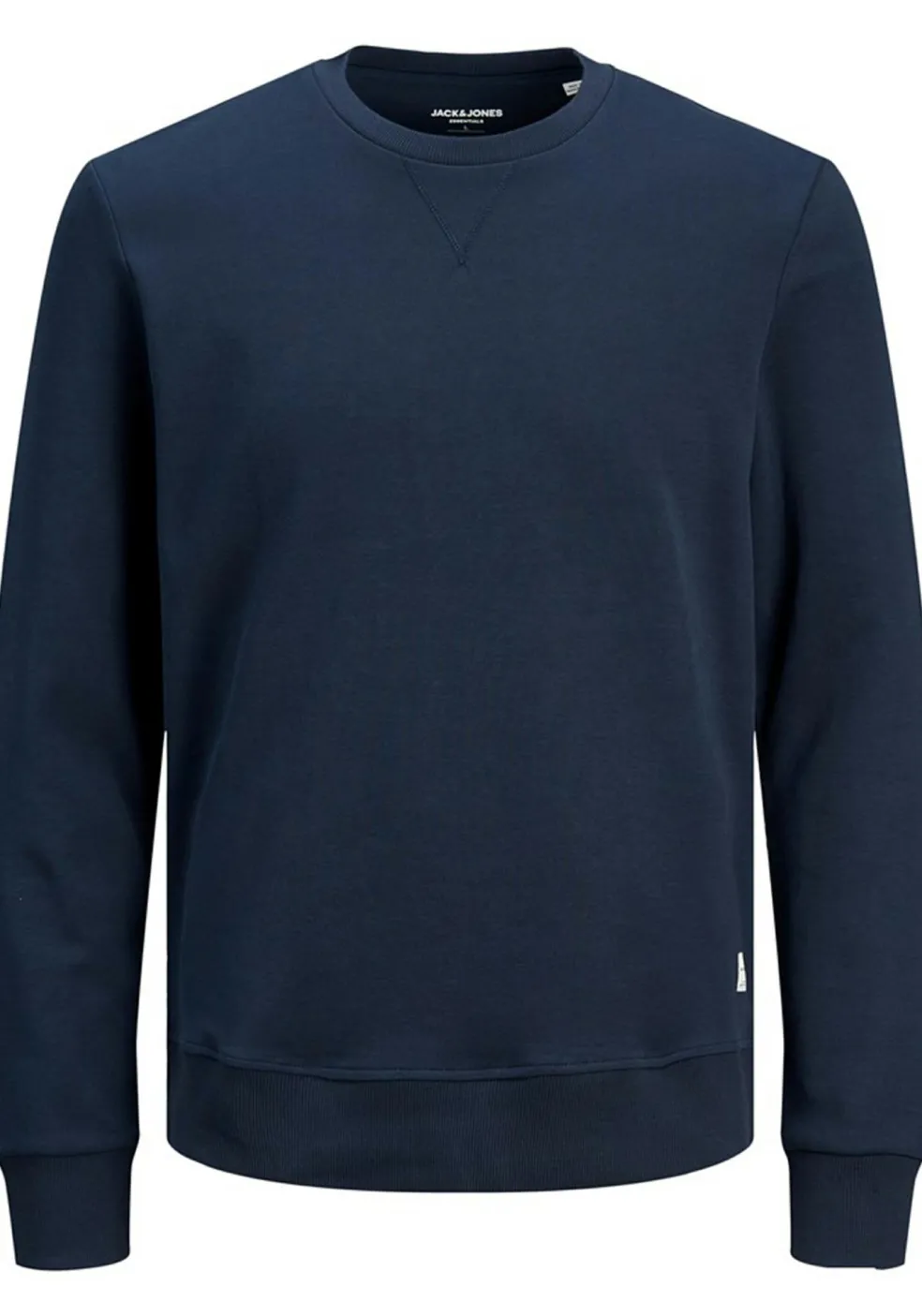 JACK & JONES sweatshirt katoen, O-hals, donkerblauw
