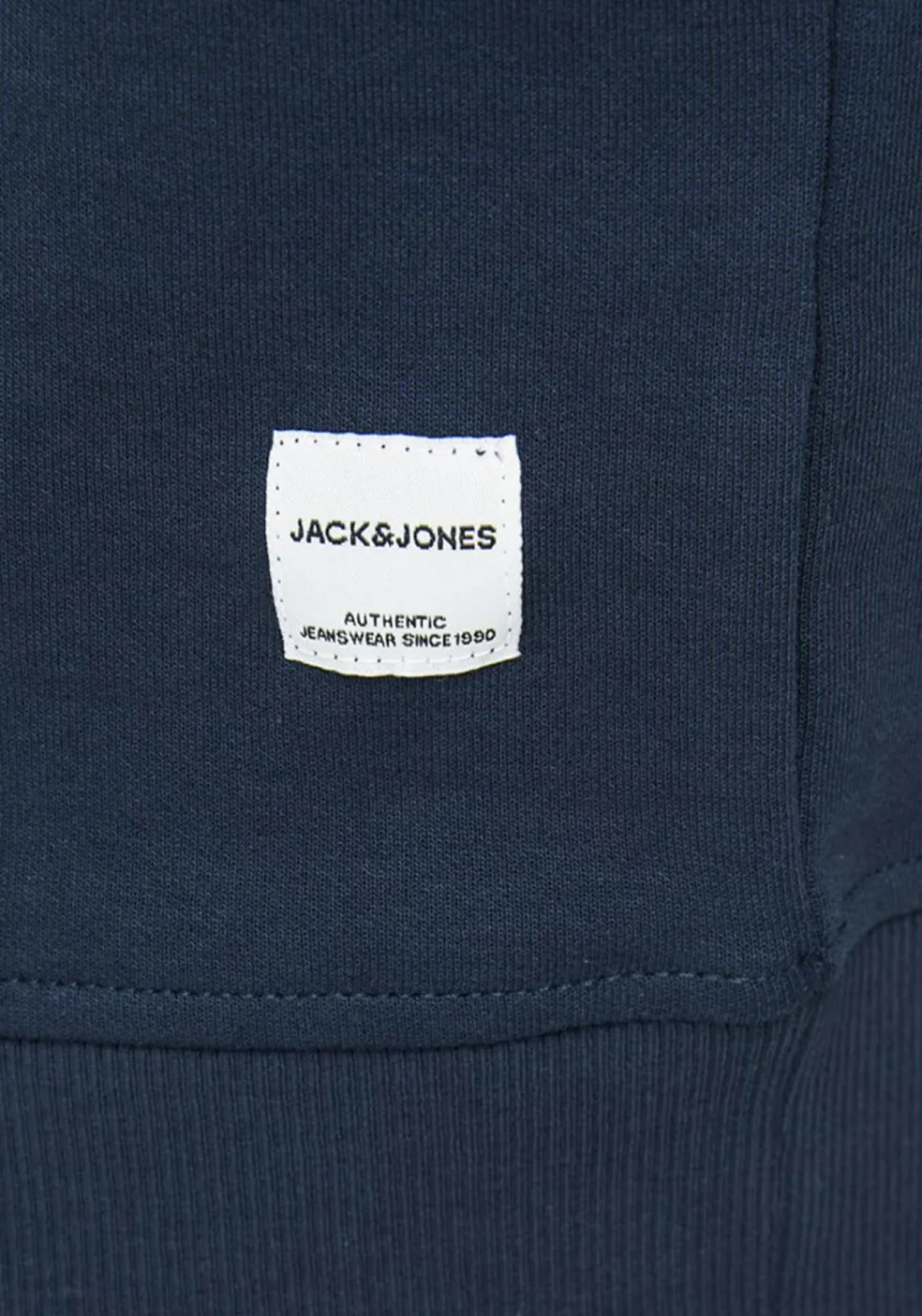 JACK & JONES sweatshirt katoen, O-hals, donkerblauw