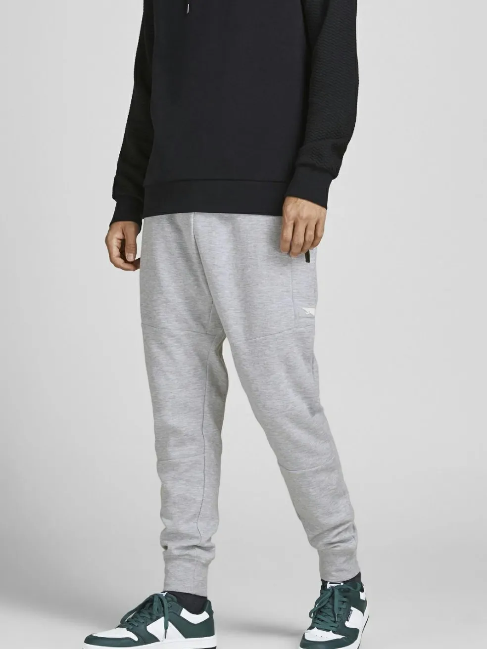 JACK & JONES Will Air Sweat Pants regular fit, heren joggingbroek, lichtgrijs melange