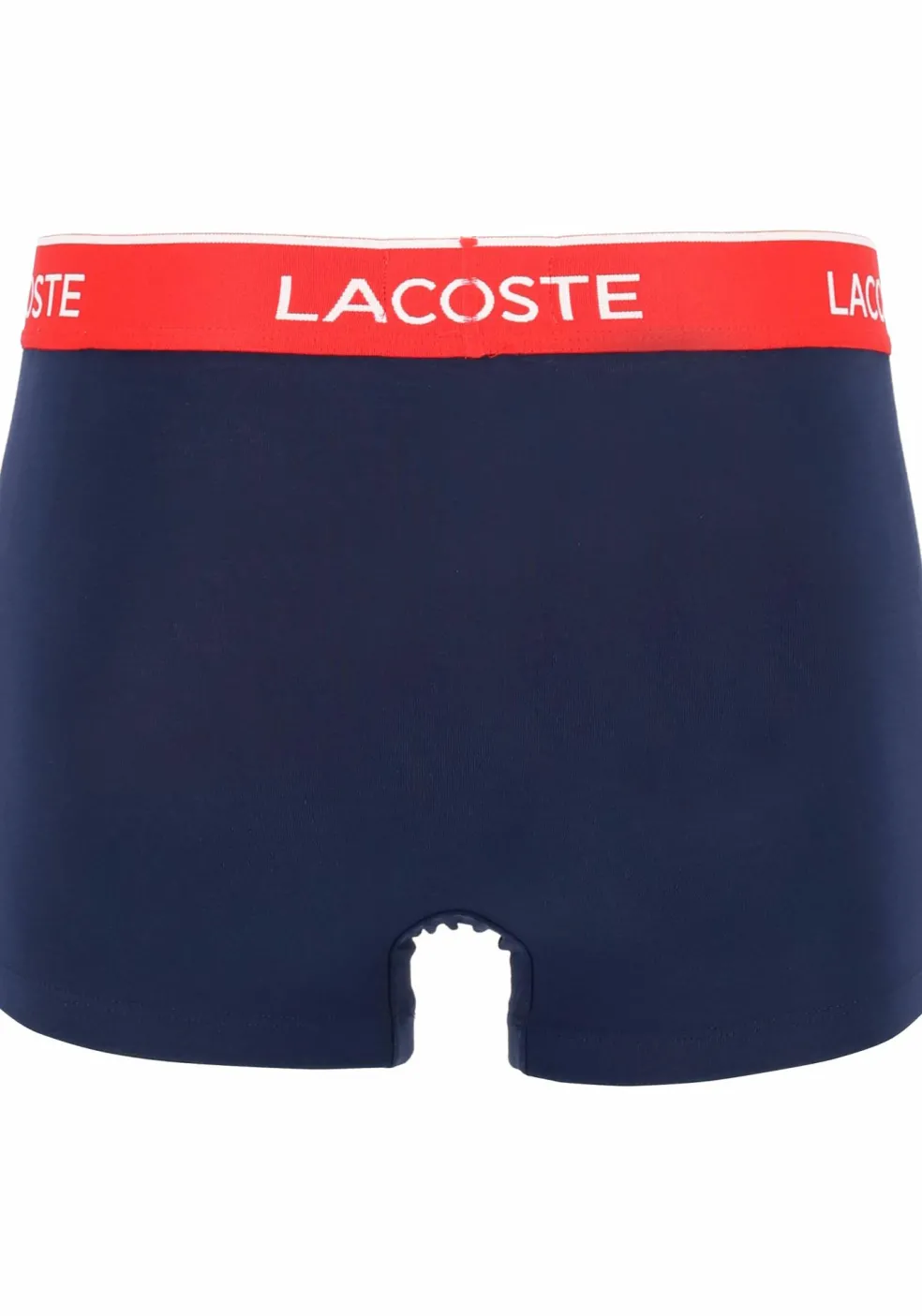 Lacoste Boxer Trunks (3-pack), heren boxers kort, blauw met gekleurde tailleband