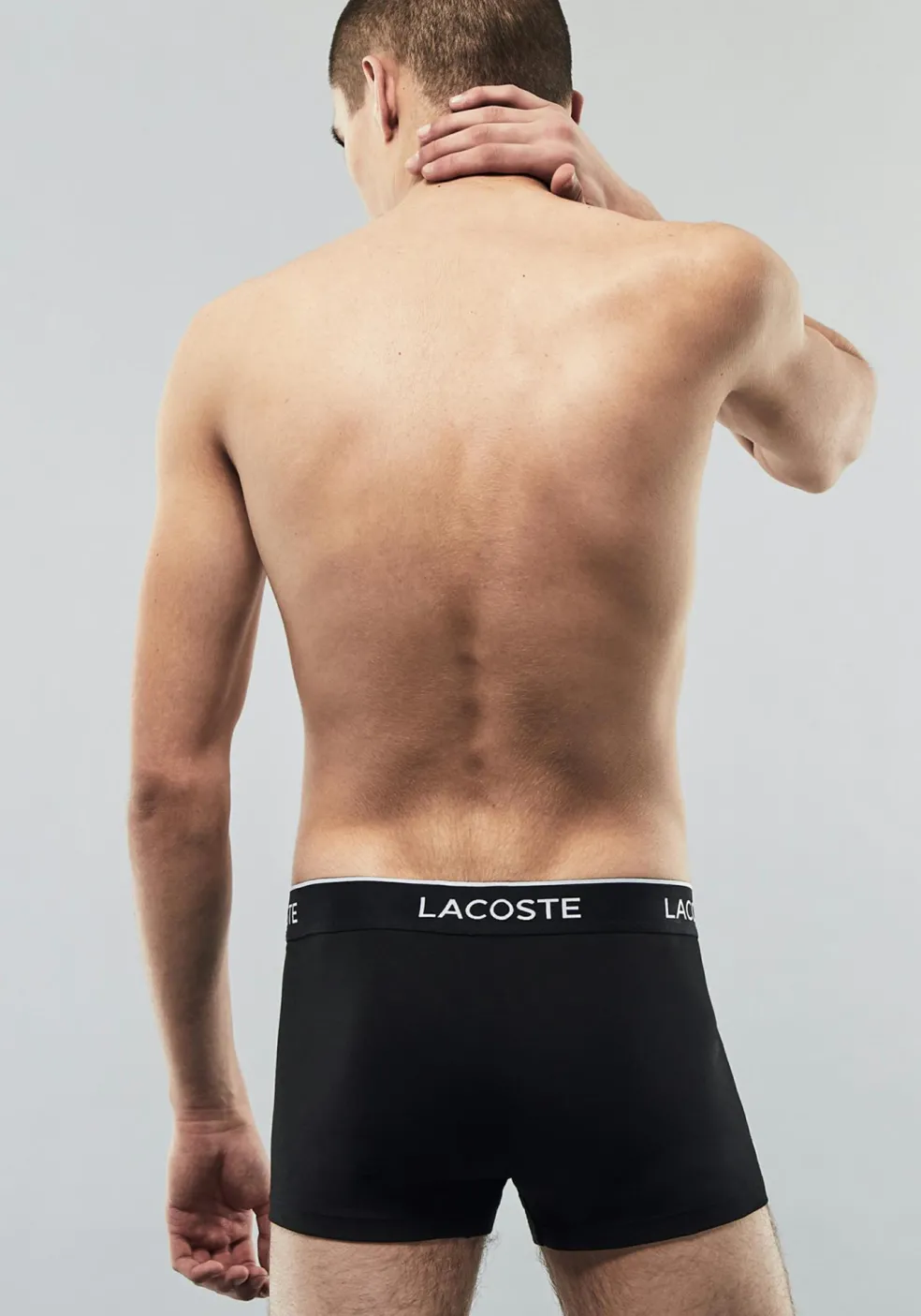 Lacoste Boxer Trunks (3-pack), heren boxers kort, zwart, wit en grijs