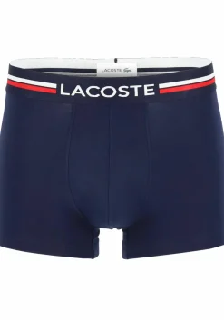 Lacoste Boxer Trunks (3-pack), heren boxers kort, rood, grijs en blauw