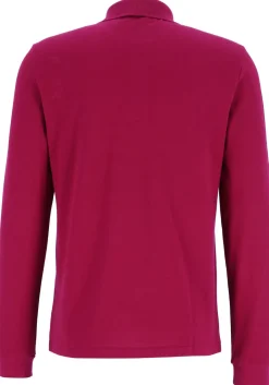 Lacoste Classic Fit polo lange mouw, bordeaux rood