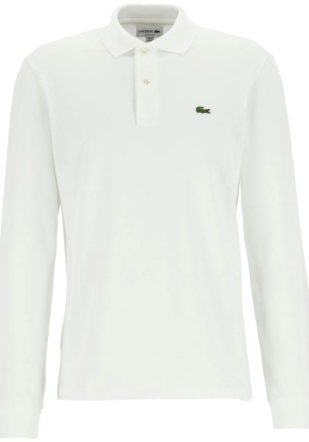 Lacoste Classic Fit polo lange mouw, wit