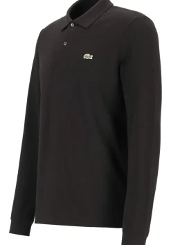 Lacoste Classic Fit polo lange mouw, zwart
