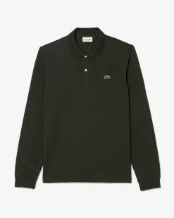 Lacoste Classic Fit polo lange mouw, diep donkergroen