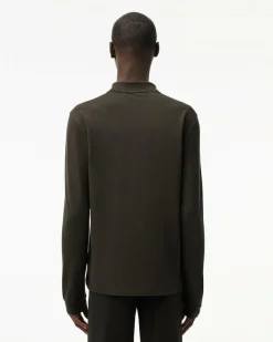 Lacoste Classic Fit polo lange mouw, diep donkergroen