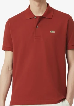Lacoste Classic Fit polo, roodbruin