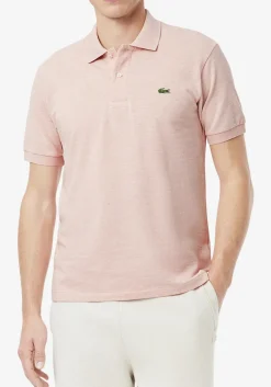 Lacoste Classic Fit polo, roze melange