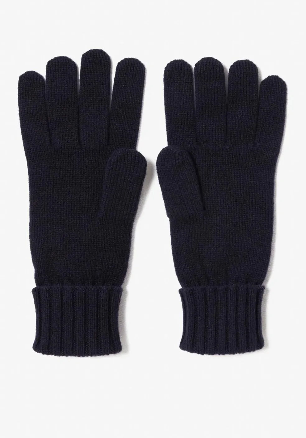 Lacoste handschoenen wol, unisex gebreide handschoenen, donkerblauw