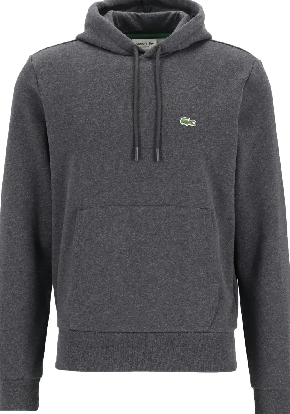 Lacoste heren hoodie sweatshirt, antraciet grijs