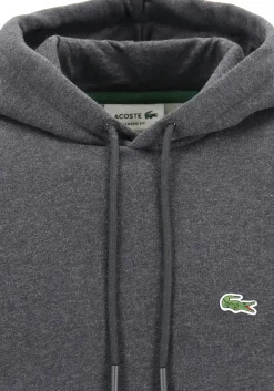 Lacoste heren hoodie sweatshirt, antraciet grijs