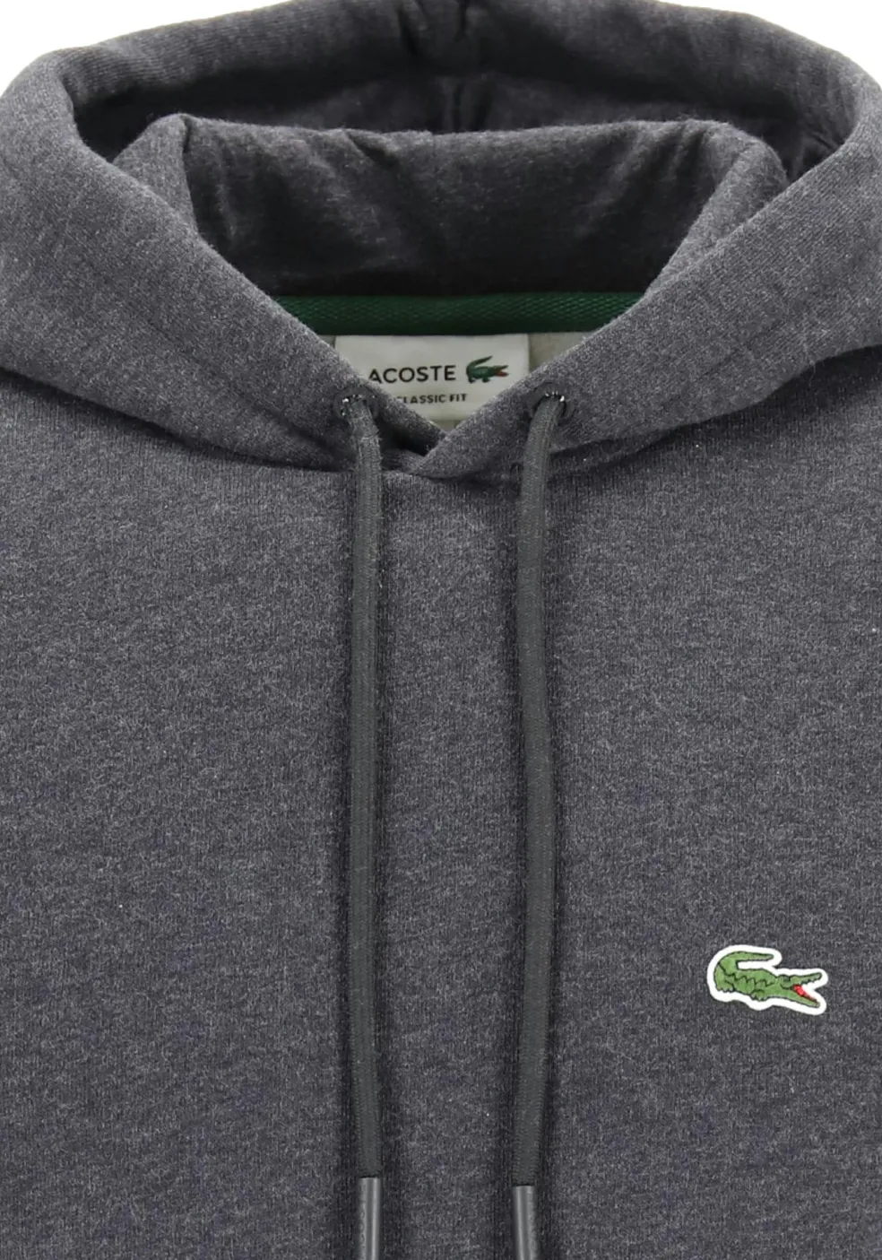 Lacoste heren hoodie sweatshirt, antraciet grijs