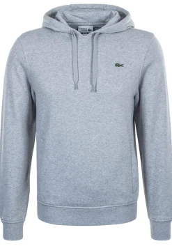 Lacoste heren hoodie sweatshirt, grijs melange