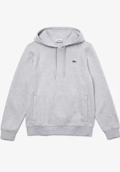 Lacoste heren hoodie sweatshirt, grijs melange