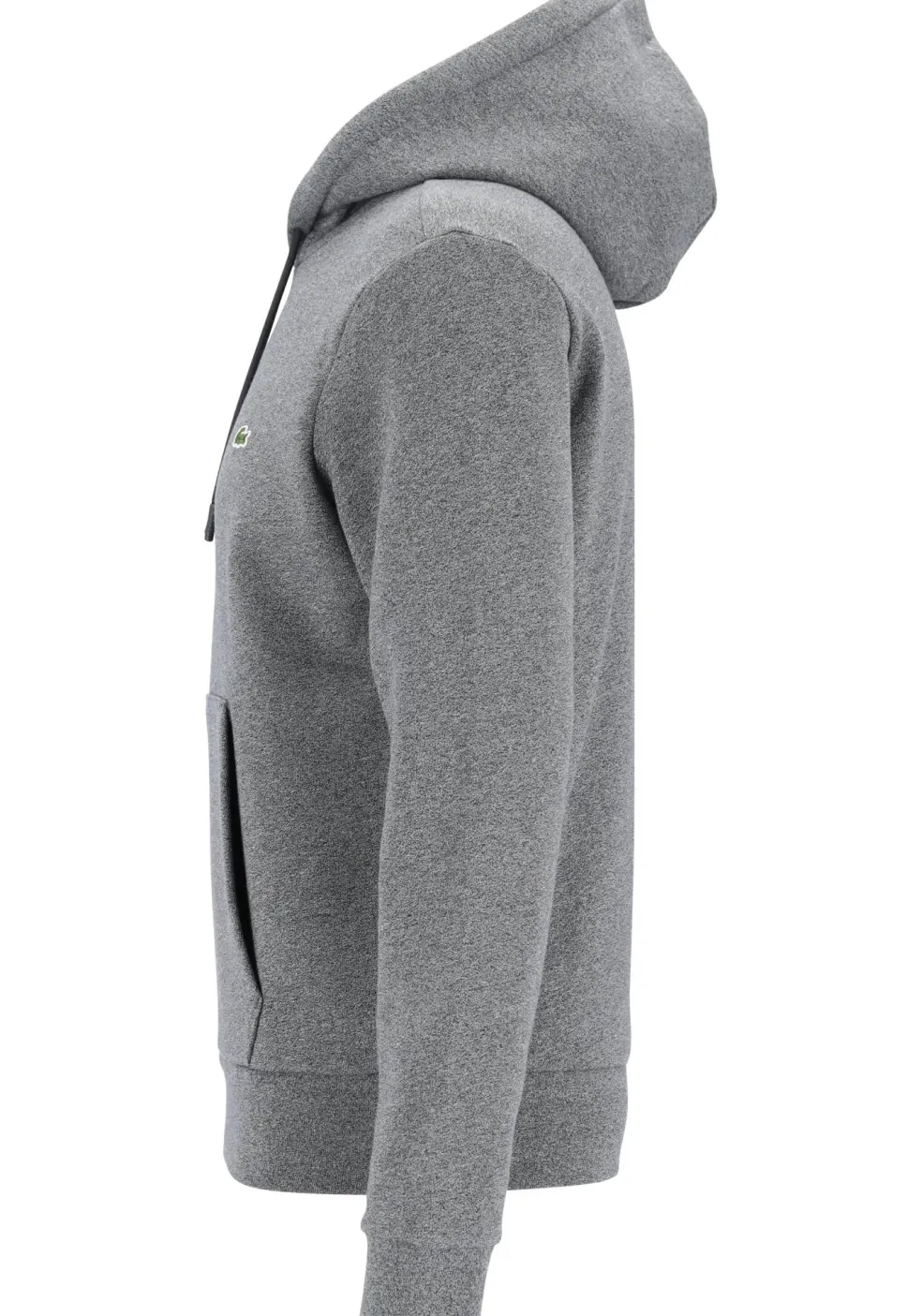 Lacoste heren hoodie sweatshirt, zwart met wit melange, Eclipse Jaspe