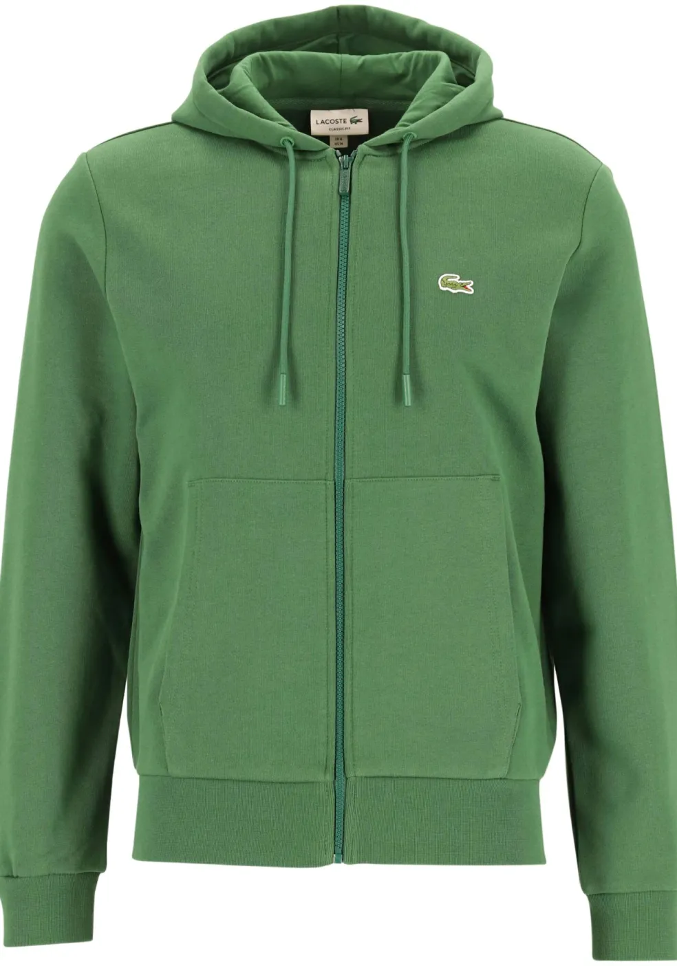 Lacoste heren hoodie sweatsvest, met rits, groen