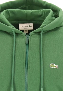 Lacoste heren hoodie sweatsvest, met rits, groen