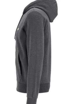 Lacoste heren hoodie sweatsvest, met rits, antraciet grijs